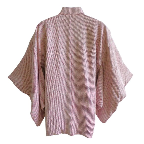 Japanese Kimono Ethnic Hand Crafted Embossed Lining Red White 3D Textured Tie - Picture 3 of 10